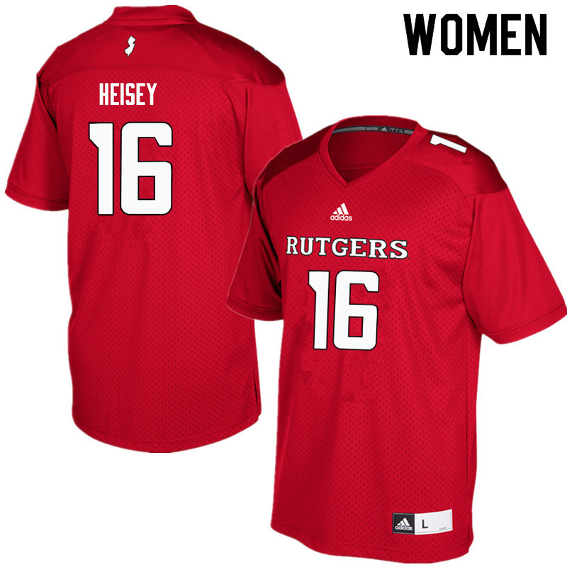 Women #16 Cooper Heisey Rutgers Scarlet Knights College Football Jerseys Sale-Red